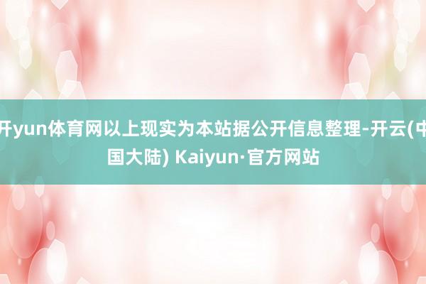 开yun体育网以上现实为本站据公开信息整理-开云(中国大陆) Kaiyun·官方网站