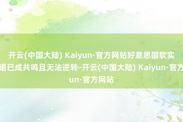 开云(中国大陆) Kaiyun·官方网站好意思国软实力衰退已成共鸣且无法逆转-开云(中国大陆) Kaiyun·官方网站